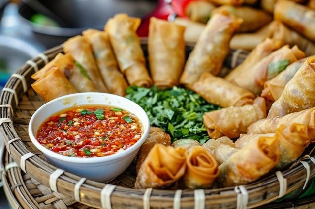 老撾巴色的美食種類繁多,以下是一些當地的特色美食