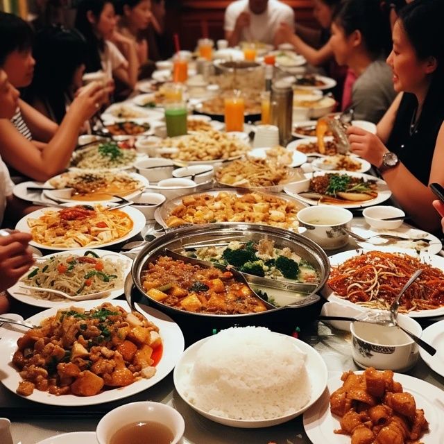 河北邯鄲,一位50歲的女富婆宴請30位老同學吃飯,點了1桌美食