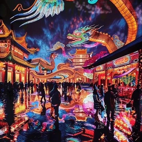 北京燈市口再現歷史上彩燈齊明