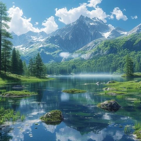 綠水青山的美，是一種自然、寧靜且充滿生機的美