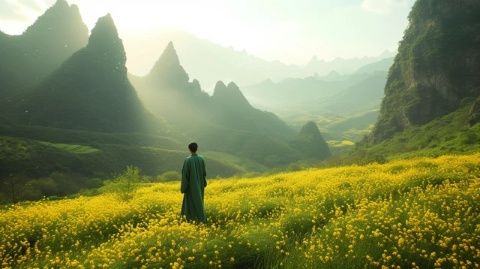 一部我的阿勒泰電視劇啦,讓新疆的這片寧靜的美景呈現(xiàn)出來,遠(yuǎn)處的雪山、翠綠的草地、