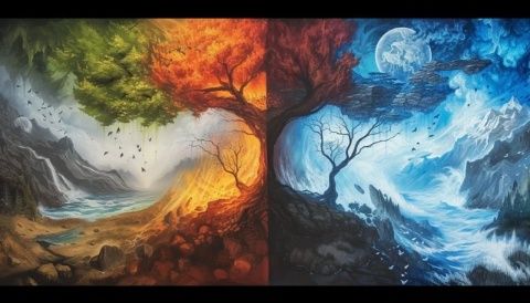 五行相生關系探究:金、水、木、火、土的自然循環智慧