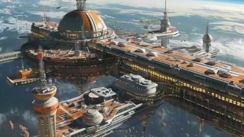未來人類征服宇宙,建立巨大太空站“星際城”,科技感十足!
