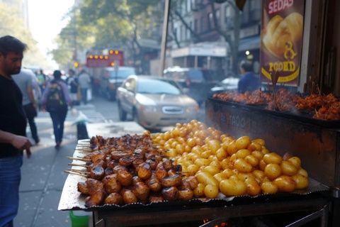 
新疆和田巴扎特色美食大盤點烤串、雞蛋餅、曲曲餛飩等誘人風味一網打盡