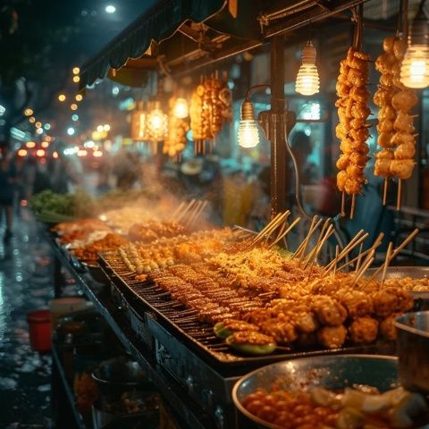 曼谷夜市探秘：繽紛圖片大放送