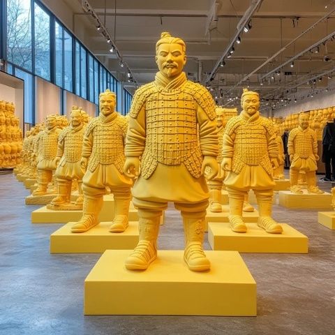 7.22,我們來到臨潼之行目的地,兵馬俑博物館,天氣很熱,太陽很曬