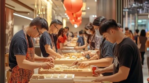 大連新東方美食節(jié)盛況可觀！新東方學(xué)子親手制作全綠色食品