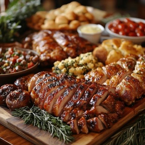 這附近的美食盛宴：烤肉盛宴，人均僅約40元，新鮮炭火烤制，豐富套餐搭配