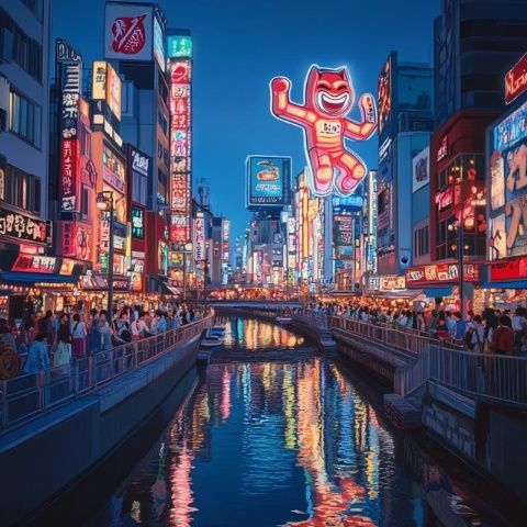 淚奔日本大阪梅田商圈的夜景,真的是讓人一見傾心的地方,想象一下