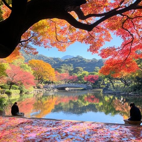 日本京都：深秋紅葉如畫美不勝收