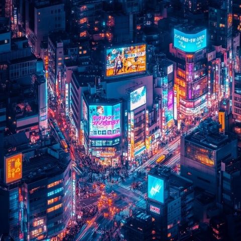 淚奔日本大阪梅田商圈的夜景，真的是讓人一見傾心的地方,想象一下