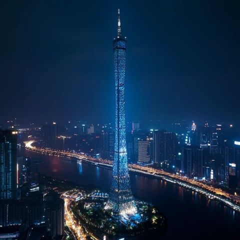 夜幕低垂，星辰點(diǎn)點(diǎn)，廣州這座燈火輝煌的不夜城正演繹著它獨(dú)有的繁華與喧囂