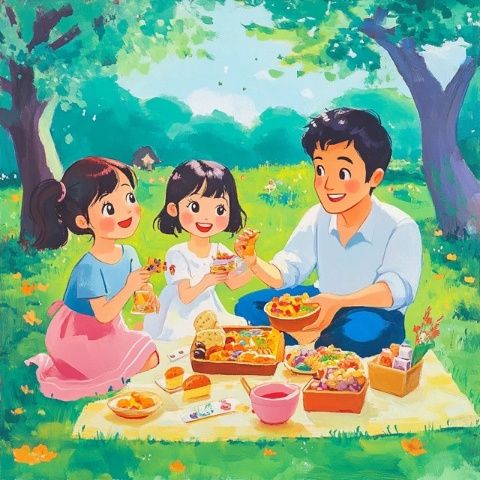 今天,作為一個普通人,我有幸與家人朋友們一同到戶外進行了一次愉快的野餐