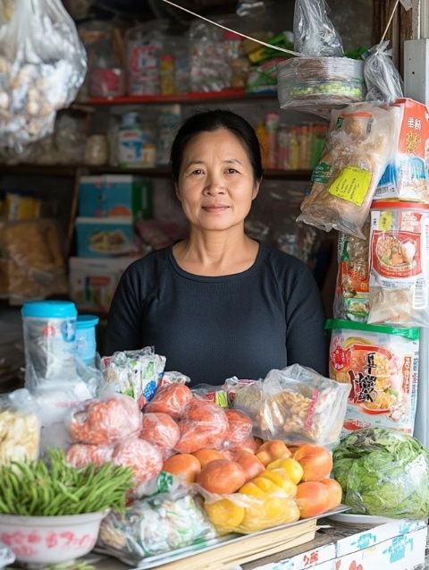 大連女子品嘗特色小吃牛雜,請求店家烹飪更軟爛可口