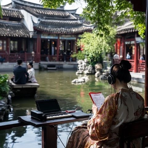 六位菲律賓老教授同行 蘇州好風光
