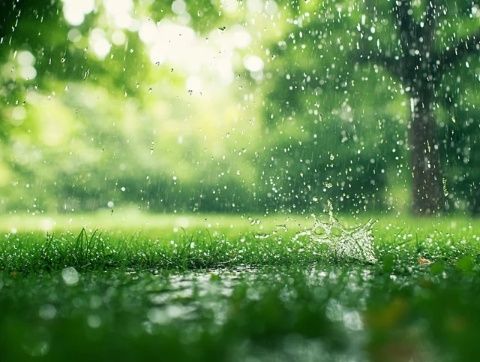 4月14日周日晨醒雨中，午后轉晴