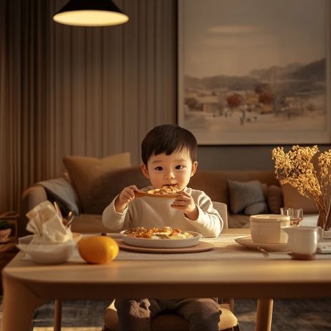 阿拉善22:00，孩子已入夢(mèng)鄉(xiāng)，我獨(dú)坐餐桌畔，細(xì)嚼宵夜美食