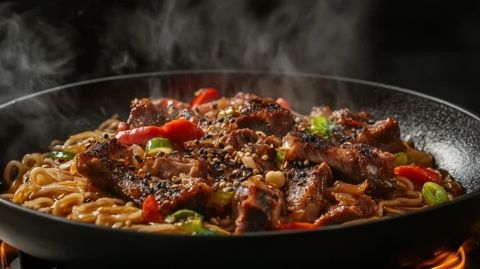蘭州特色美食:麻辣風味的“八大碗”精選肉品