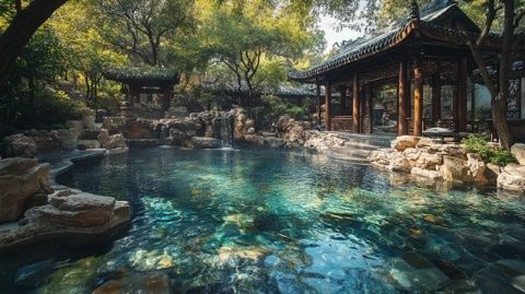 云南陸良爨龍園溫泉:;一個集自然與人文于一體的度假勝地