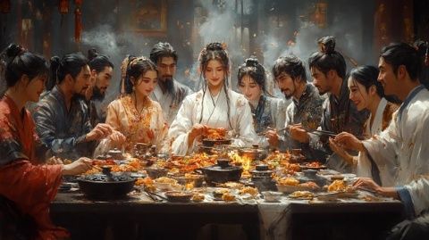 怒江白族人家的長桌宴,新鮮菌子少見,干牛肝菌卻很美味