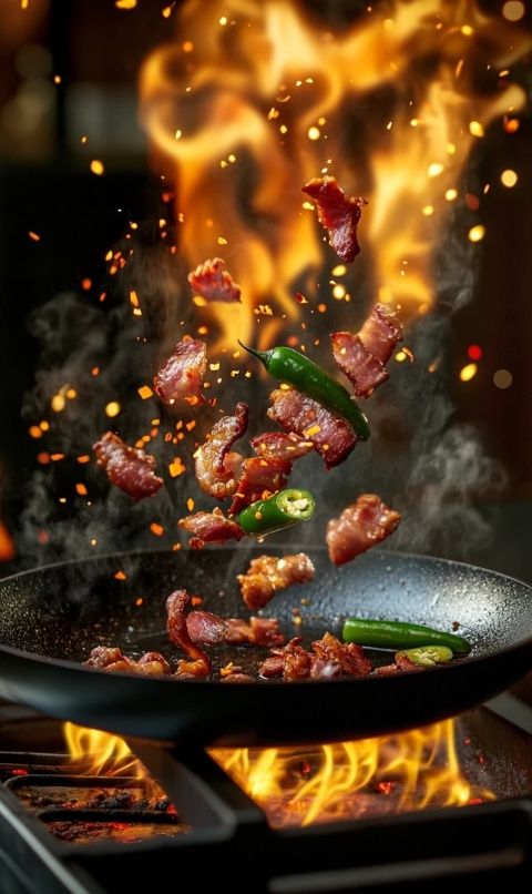 揭秘水煎肉新吃法：無需炭火，德化步行街的獨特美食之旅