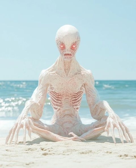 海灘上奇異木頭上的橡膠觸手是什么生物?