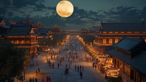 夜幕降臨的呼和浩特振華廣場，周五七點(diǎn)后的小編探訪記