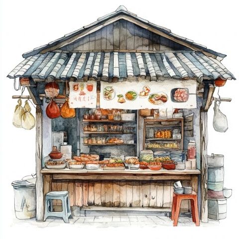 21個攤位展示百種美食(美食攤位展示)