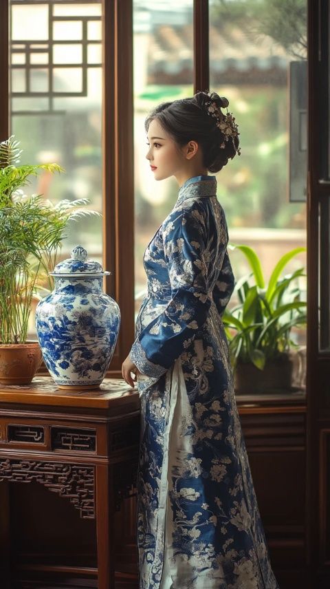 古風美女住進西溪畔的中式美宿，一襲旗袍宛如畫中人！