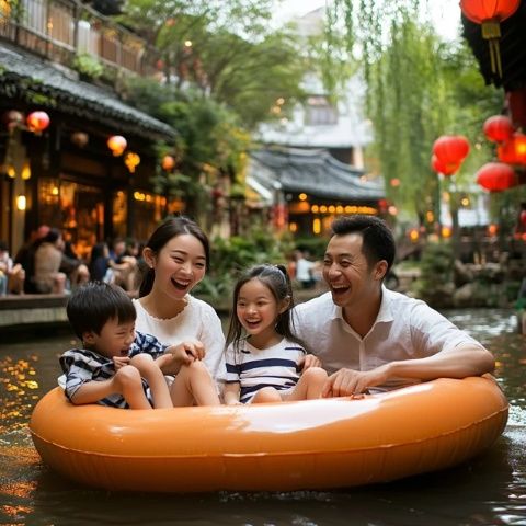 國慶期間，日韓游客涌入湖南