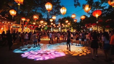 鄭州國貿360廣場夜幕下的泰心動美食節(jié)：一場味蕾與文化的盛宴