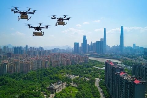 深圳:無人機送餐新體驗,3公里外賣只需幾分鐘