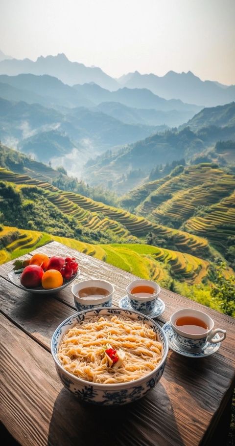 西江苗寨附近的美食之旅:酸湯魚、糍粑、油茶等特色小吃