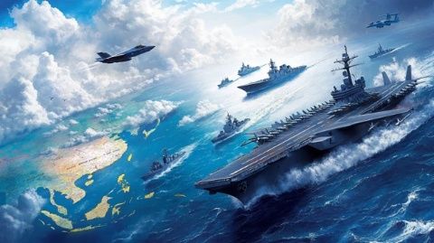現代海軍武器大全:大型水面戰艦、中型水面戰艦、兩棲艦艇、潛艇及艦載機介紹。