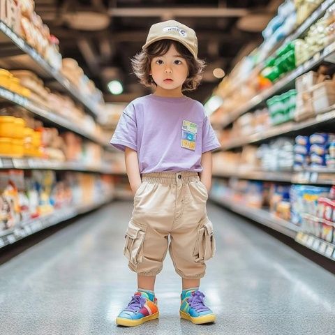 我去逛街帶孩子周末過得很開心!