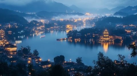 重慶黔江區(qū)濯水古鎮(zhèn)夜景(重慶濯水古鎮(zhèn)夜景燈火闌珊處的千年古韻)