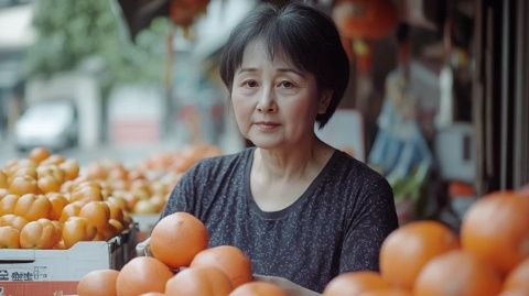 一位五十多歲山東棗莊的劉嫂，無知識，無技術，到山東煙臺打工摘蘋果