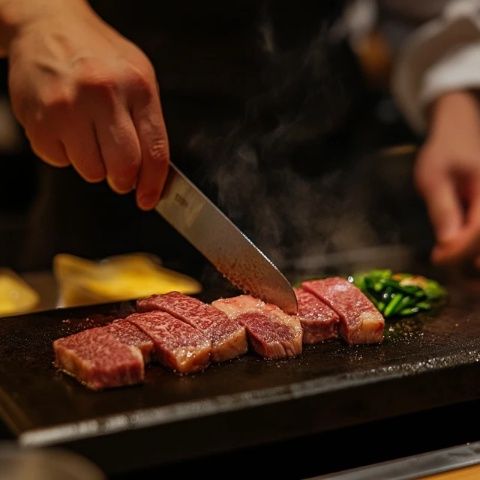 日本神戶牛肉鐵板燒美食體驗