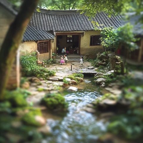 八達嶺南坡的安靜小村莊，品嘗著美食和溫暖