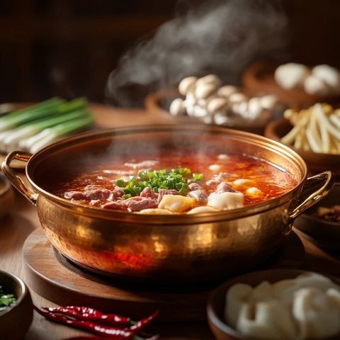長沙IFS對面的駟馬橋火鍋:鮮牛油麻辣鍋底與特色毛肚