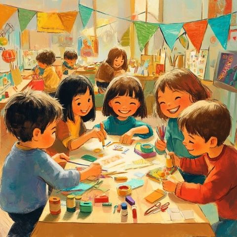 六一小朋友們享受美食節(jié)
