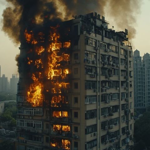溫州大學城南柳小吃街發生火災