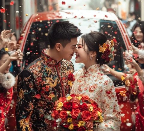 在廣東肇慶，一對新人喜結(jié)連理，盛大婚禮成為全城焦點,48桌的宴席，每桌22道菜