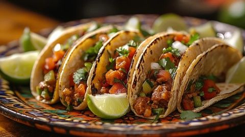 Taco是一種源自墨西哥的美食,通常由玉米或小麥制成的薄餅包裹著肉、蔬菜、奶酪等