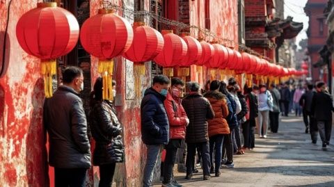 天津市民中秋前夕排百米長隊搶購特色月餅