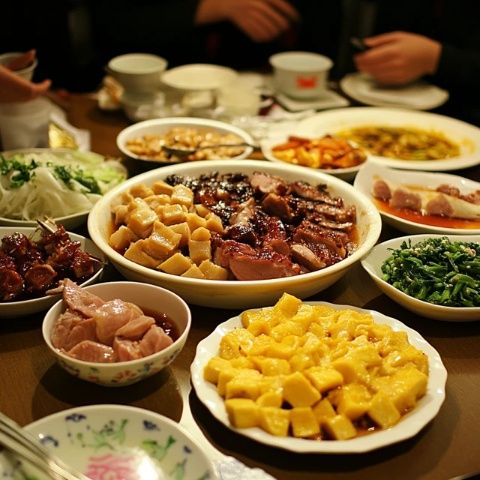 和林的羊肉托縣的魚，武川的莜面清水河的米，土左旗的大蔥沖眼鼻