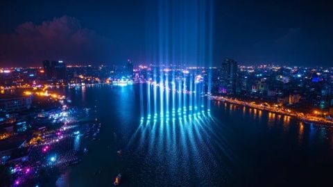 夜幕下的光影奇跡:遼寧大廈的視覺盛宴與城市情感交響曲