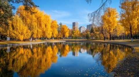 北京秋景首推:奧林匹克森林公園南園金黃銀杏與彩虹密林