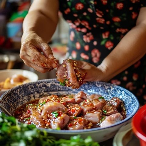 坪市鄉(xiāng)秘制火逼肉：探尋民間特色美食之旅