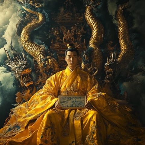 穿超豪華唐裝坐龍椅自稱楊貴妃,女子行為太迷惑!